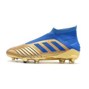 Kopačky Pánské Adidas Predator 19+ FG – zlato modrá